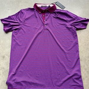 Greyson Purple Striped Golf Quogue Meadowsweet Polo NWT Men’s XL
